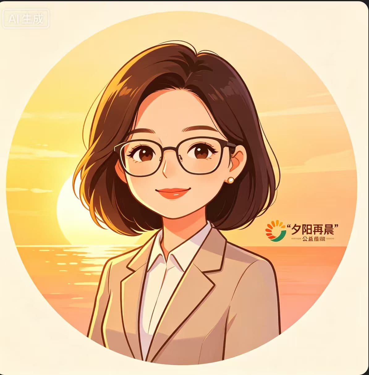 夕阳再晨社会治理智能体形象